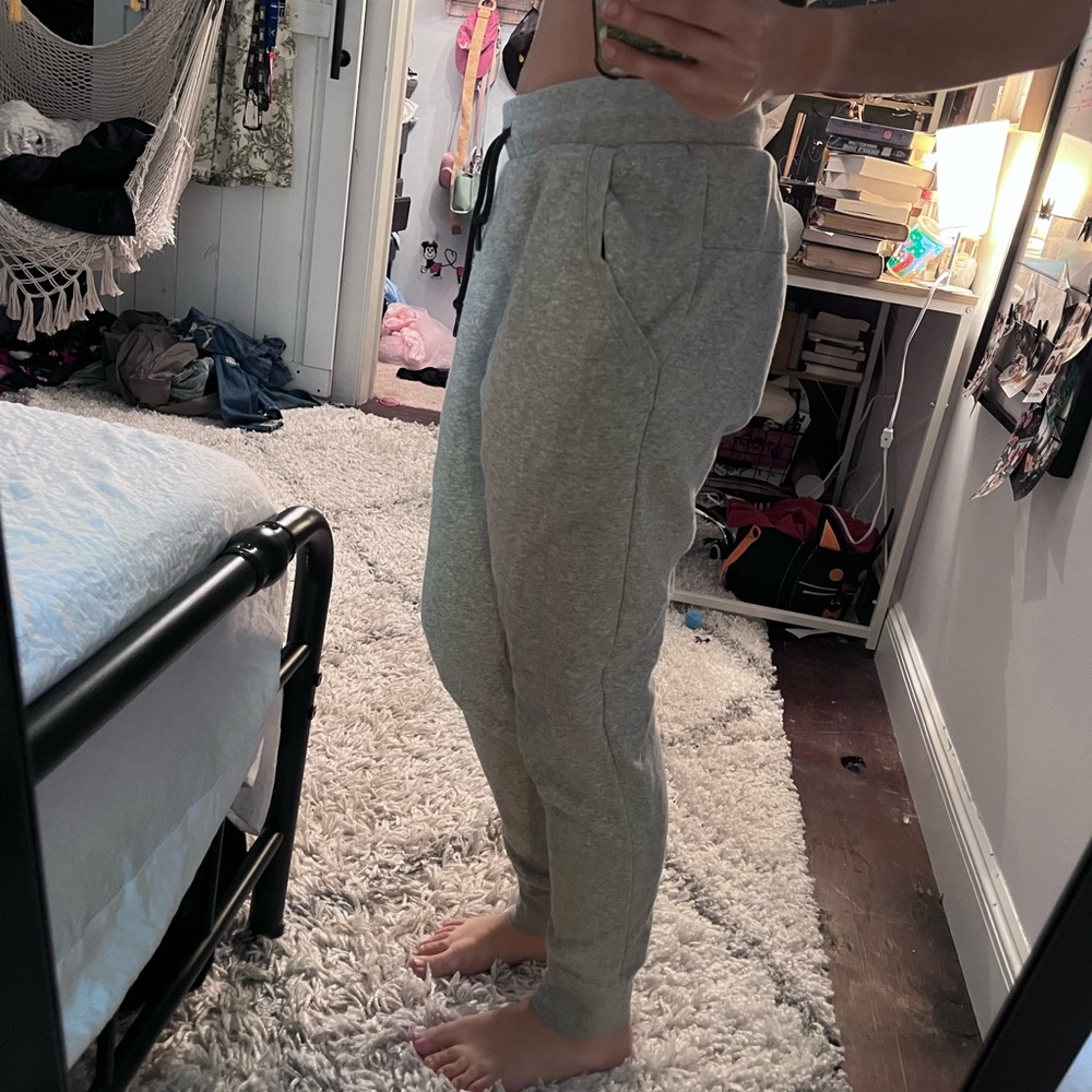Gray sweatpants